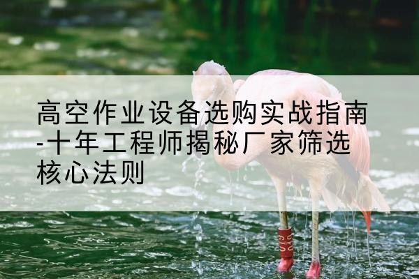 汝南剪叉式升降机厂家-高空作业设备选购实战指南-十年工程师揭秘厂家筛选核心法则