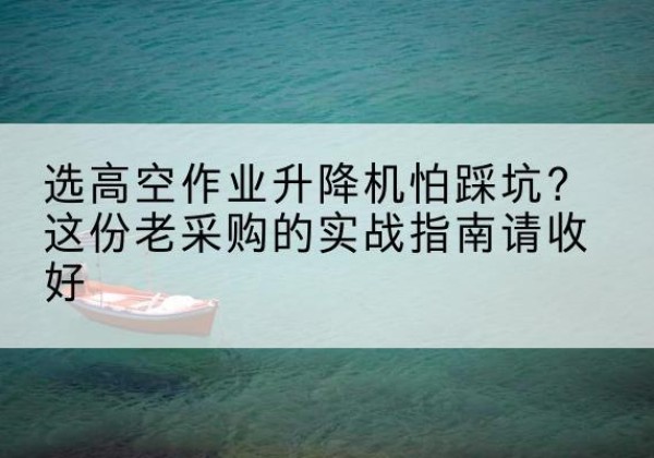 汝南高空作业升降机厂家推荐-选高空作业升降机怕踩坑？这份老采购的实战指南请收好